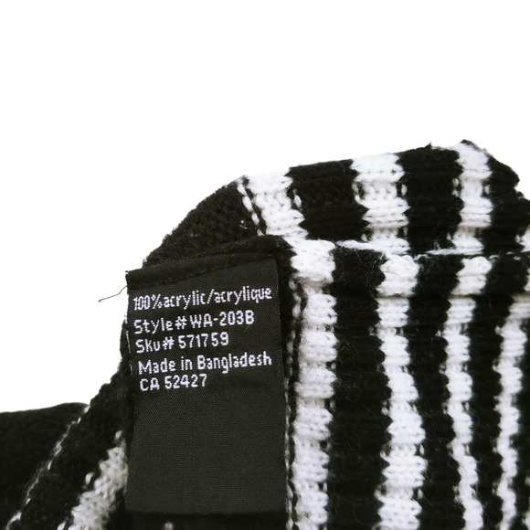 Digital Clothing Cowl Knit Top Black White with  Belt M - Picture 7 of 7